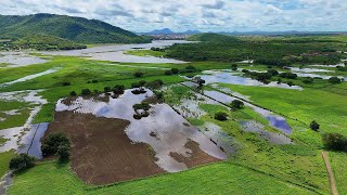 EXPLORANDO BARRAGEM DE QUIXERAMOBIM ATÉ A CHEGADA DAS ÁGUAS HOJE 07042024 CEARÁ [upl. by Bentlee864]