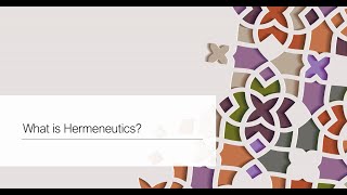 What Is Hermeneutics [upl. by Cochrane]