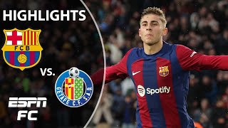 Barcelona vs Getafe  LALIGA Highlights  ESPN FC [upl. by Pettiford250]