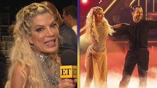 Tori Spelling REACTS to DWTS Elimination After Turning It Down Over 30 Times Exclusive [upl. by Yraeg]