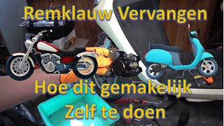 Peugeot Vivacity 4T Scooter Schijfrem loopt Aan Remklauw vervangen hoe dit zelf gemakkelijk te doen [upl. by Catlin859]