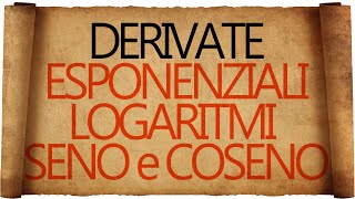 Derivate delle funzioni elementari  seno  coseno esponenziale e logaritmo [upl. by Tiebout]