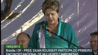 Dilma participa do Encontro de Mulheres Camponesas que discute violência contra a mulher [upl. by Anyah]