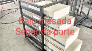 bajo mesada correderas de cajones M3metal y madera [upl. by Anerec]