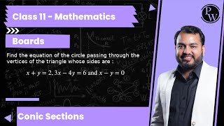 Find the equation of the circle passing through the vertices of the triangle whose sides are [upl. by Ahsirtap735]