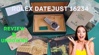 UNBOXING THE ROLEX DATEJUST 16234 [upl. by Tait]