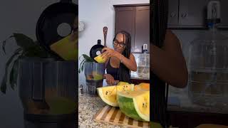 Yellow watermelon and cantaloupe juice with my Nama J2– ‘FELICIA10’ for 55 OFF SUBSCRIBE‼️ recipe [upl. by Thurmann657]