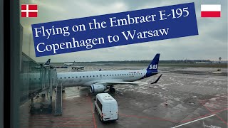 First time flying on the Brazilian Embraer E195 Copenhagen CPH to Warsaw Chopin Airport WAW [upl. by Brunella]