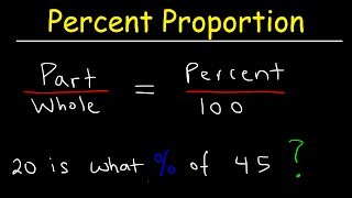 Part Whole amp Percent Proportion Word Problems [upl. by Acirt]