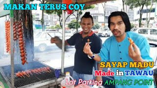 MAKAN TERUS COY  SAYAP AYAM MADU MADE IN TAWAU SABAH  MALAYSIAN STREET FOOD [upl. by Mcgrath]