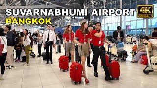 Bangkok Suvarnabhumi Airport  Walking Tour 🇹🇭  Thailands busiest airport [upl. by Kella]