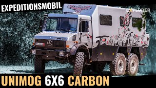 MercedesBenz Unimog 6x6 mit Carbon Kabine – Expeditionsmobil EXTREM [upl. by Nolek]