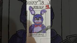 Fnaf 1 Bonnie   ib  reichenart shorts fnaf fyp viralvideo drawing scary [upl. by Birkner]