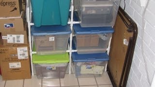 PVC Pipe Rack For Your Plastic Storage Bins [upl. by Ilise858]