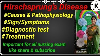 hirschsprungs disease  pediatrics nursing definition  causes symptoms  treatment Hindi lecture [upl. by Gertruda]