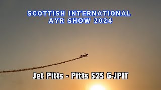 Scottish International Ayr Show 2024  Jet Pitts Pitts S2S GJPIT [upl. by Ahsimik]