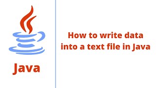 How to write data into a text file in Java [upl. by Zahc]