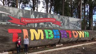 A day at Timbertown  Pioneering Wood Cutting Steam Village [upl. by Sofer]