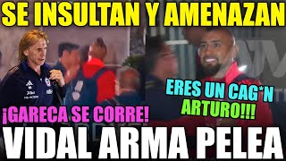 ARTURO VIDAL SE AGARRA A INSULTOS CON HINCHAS A SU LLEGADA A LIMA Y AMENAZA ELIMINAR A LOS PERUANOS [upl. by Wadlinger927]