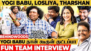 Nikki எந்த பொண்ணு கிட்ட அடி வாங்கப் போறேன்னு தெரியல 🤣Yogi Babu Losliya Tharshan KSR Fun Interview [upl. by Neivad]