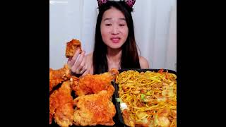 Chowkings NEW Spicy Fried Chicken filipinofood mukbang asmr crunchyfriedchicken crispy [upl. by Yokum]