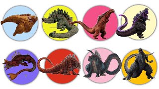 All Transformation Shin Godzilla vs All Transformation Godzilla Singular Point  Spin Wheel Game [upl. by Naiviv]