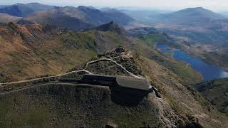 Stunning drone footage of the Snowdon Mountain Railway [upl. by Okime]