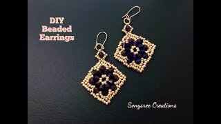 DIY Beaded EarringsHow to make beaded earrings 💞 [upl. by Pruter]