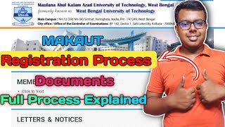 MAKAUT Registration Process for 202324 Documents Required  Full Process Explained  MAKAUT [upl. by Jann]