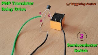 PNPTransistor based DC Relay Drive make  Triggering source voltage  method2 [upl. by Airamasor]