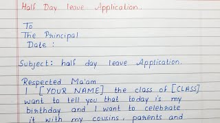 Application on half day leave to celebrate my birthday [upl. by Corb]