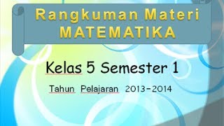 Materi Matematika Kelas 5 SDMI Semester 1 [upl. by Nymrak]