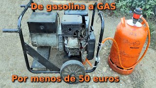 Convertir GENERADOR ELECTRICO de gasolina a gas [upl. by Lyda590]