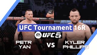 UFC 토너먼트 페트르 얀 VS 카일러 필립스  밴텀급 16강 [upl. by Nilyam]