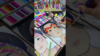 🌸Red monster face painting tutorialmakeup art painting [upl. by Flosi]