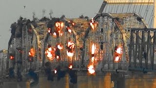 Eggner’s Ferry Bridge Spans B C D amp E over Kentucky Lake  Controlled Demolition Inc [upl. by Hull]