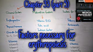 Factors necessary for erythropoiesis Chapter 33 part 59 Guyton and Hall text book of physiology [upl. by Victory694]