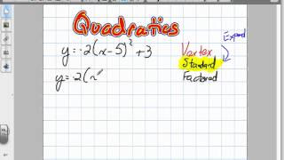 Quadratics Vertex to Standard Form Grade 10 applied Review 61912mov [upl. by Avner826]