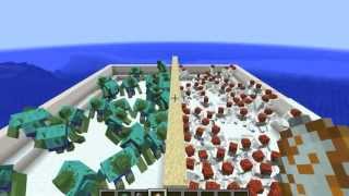 Minecraft MUTANT SNOW GOLEM VS MUTANT ZOMBIE [upl. by Idram]