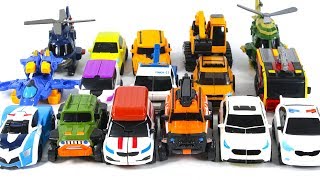 Tobot Mini Cute 16 Vehicle Police car Fire Truck Hellicopter AirFighter Transform Robots Toys [upl. by Nodnarbal310]