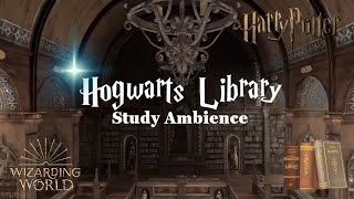 Hogwarts Library  Harry Potter Ambience Sounds  Scenes for Studying Focusing amp Relax [upl. by Denbrook]