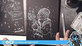 Gold and White Ink Livestream Speedpaint [upl. by Nea857]