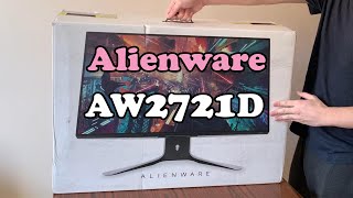 Alienware AW2721D 1440p 240Hz Nano IPS Gaming Monitor Unboxing [upl. by Nissie]