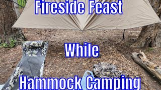 Flames Flavor amp Hammock Camping Gourmet Campfire Meal [upl. by Imorej25]