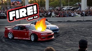 I set my car on Fire at the Hooningan Burnyard  Vegas Pt 2 [upl. by Atnicaj]