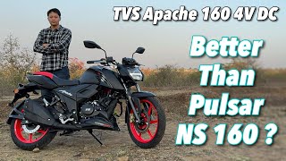 2024 TVS Apache 160 4V Dual Channel ABS Review  Better Than Bajaj Pulsar NS 160 [upl. by Matthew40]