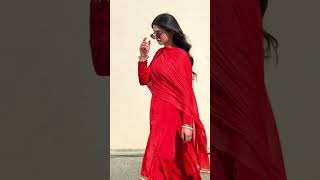 Girl in Red SatinSilk Dance with Punjabi Song [upl. by Martita]