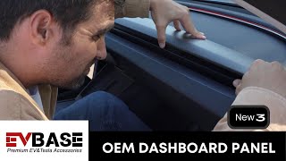 Tesla Model 3 Accessory  EVBASE Dashboard Cover [upl. by Htezil438]