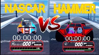 Nascar VS Hammerhead Roblox Jailbreak Speed [upl. by Nuri612]