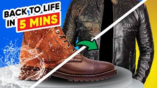 Stop Destroying Your Leather Shoes and Jacket Fix Wet Leather In 5 Min [upl. by Madison]